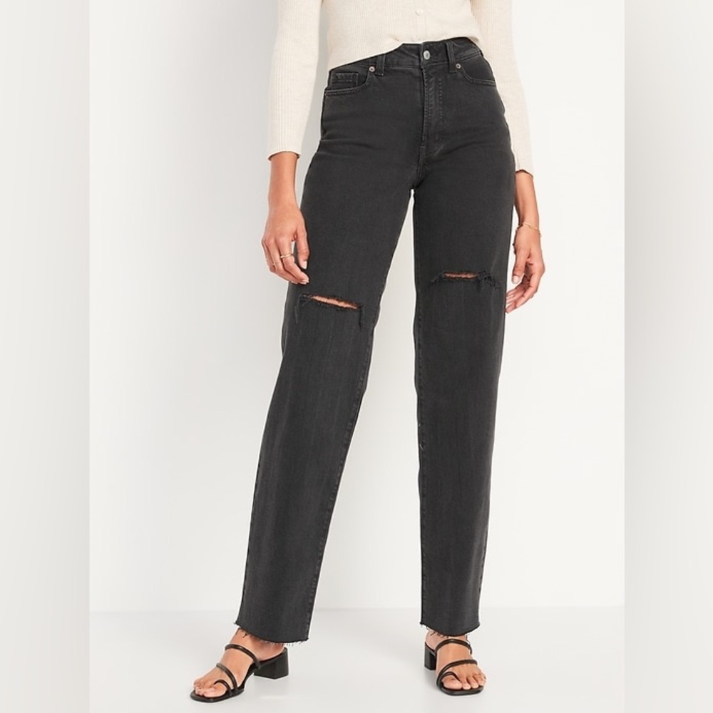 OLD NAVY OG Loose Black High Rise Jeans
